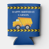 Blauw Bouwvoertuig Douane Verjaardagspartij Blikjeskoeler (Voorkant)