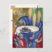 Blauw boven briefkaart (Voorkant / Achterkant)