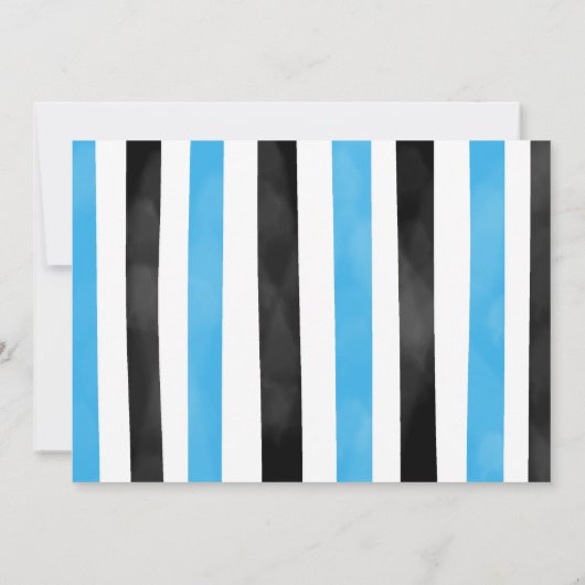 Blauw Bowling Foto uitnodiging (Achterkant)