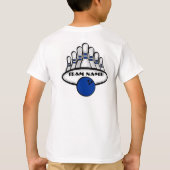 blauw bowlingteam jongens t-shirt (Achterkant)