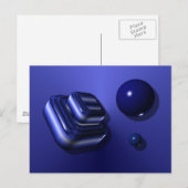 Blauw boxontwerp briefkaart (Voorkant / Achterkant)
