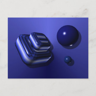 Blauw boxontwerp briefkaart