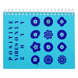 Blauw Boze Oog Goed Geluk Nazar en Talisman Kunst Kalender