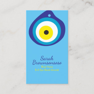 Blauw Boze Oog Kralen Amulet Visitekaartje