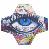 Blauw boze oog moderne graffiti voetbal (Enkel)