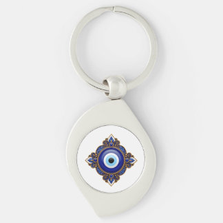 Blauw Boze Oog Sleutelhanger