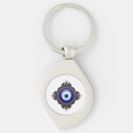 Blauw Boze Oog Sleutelhanger (Voorkant)