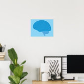 Blauw Brein Poster (Thuiskantoor)