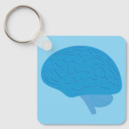 Blauw Brein Sleutelhanger (Voorkant)