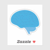 Blauw Brein Sticker (Vel)