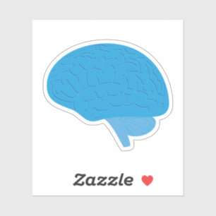 Blauw Brein Sticker