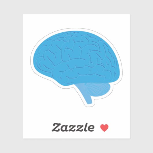 Blauw Brein Sticker (Vel)