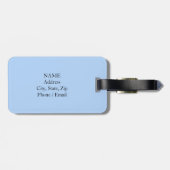 Blauw breiwerk Bagagelabel + Naam Monogram (Achterkant horizontaal)