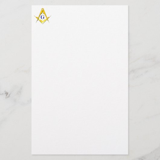 Blauw breng Vierkant & Kompassen onder Briefpapier (Voorkant)