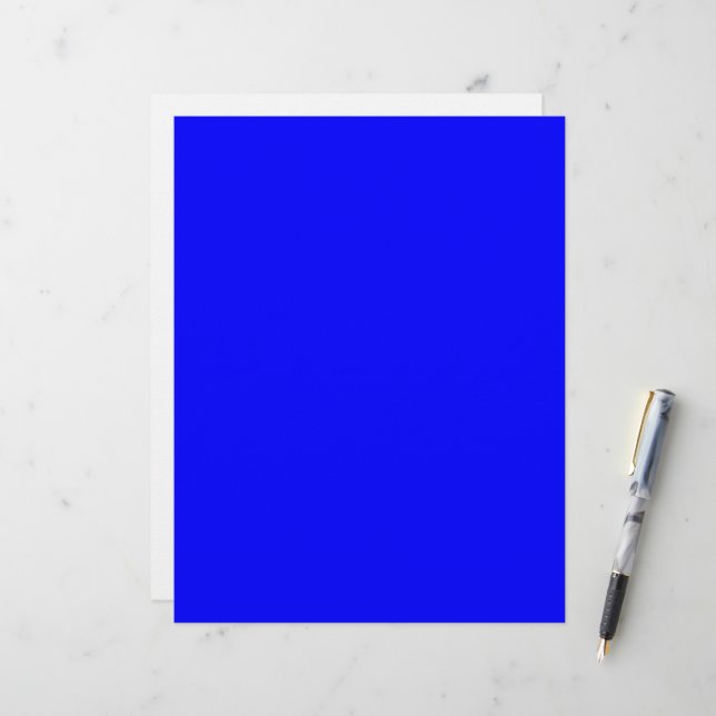 Blauw Briefhoofd (Voorkant / Achterkant in situ)
