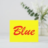 Blauw Briefkaart (Staand voorkant)