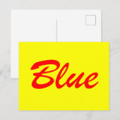 Blauw Briefkaart (Voorkant / Achterkant)