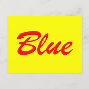 Blauw Briefkaart