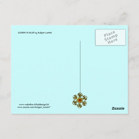 BLAUW BRIEFKAART (Achterkant)