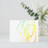 blauw briefkaart (Staand voorkant)