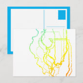 blauw briefkaart (Voorkant / Achterkant)