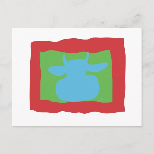 BLAUW BRIEFKAART (Voorkant)