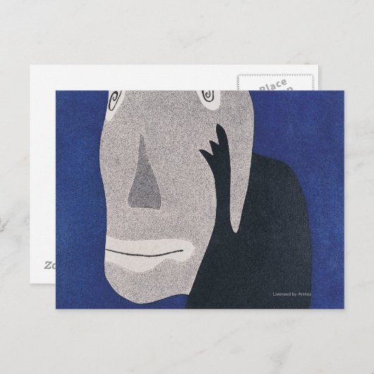 Blauw Briefkaart (Voorkant / Achterkant)