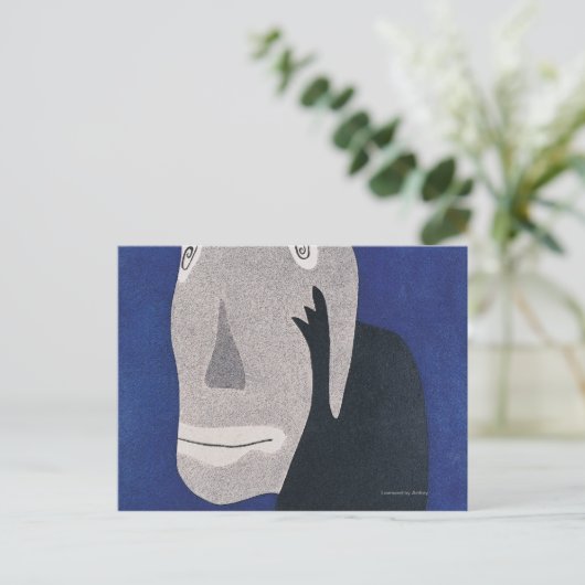 Blauw Briefkaart (Staand voorkant)