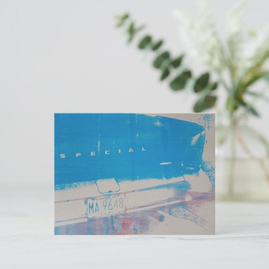 Blauw Briefkaart (Staand voorkant)