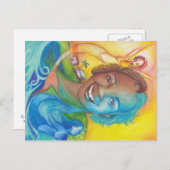 Blauw Briefkaart (Voorkant / Achterkant)