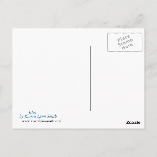 Blauw Briefkaart (Achterkant)