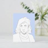 Blauw Briefkaart (Staand voorkant)