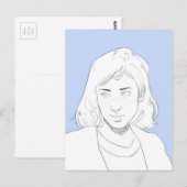 Blauw Briefkaart (Voorkant / Achterkant)