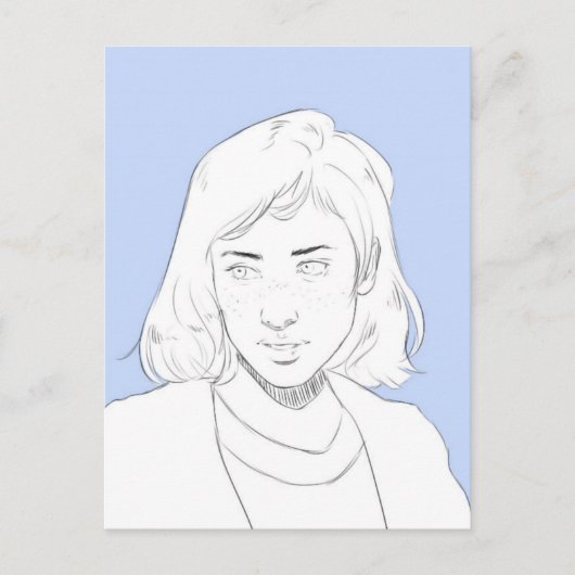 Blauw Briefkaart (Voorkant)