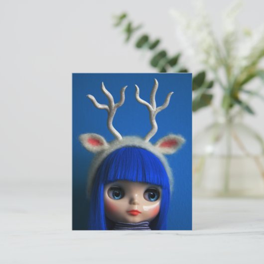 Blauw Briefkaart (Staand voorkant)