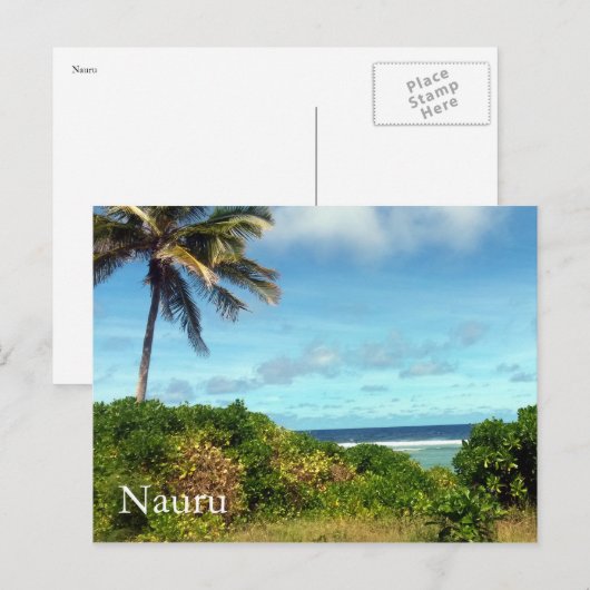 blauw briefkaart (Voorkant / Achterkant)