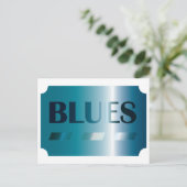 blauw briefkaart (Staand voorkant)