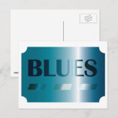 blauw briefkaart (Voorkant / Achterkant)