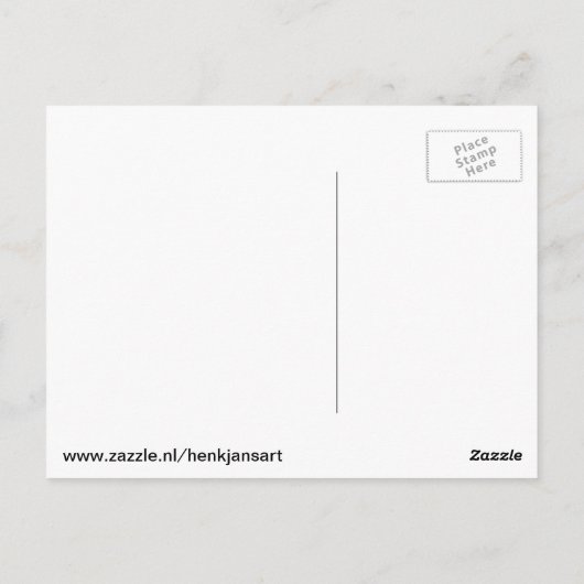 blauw briefkaart (Achterkant)