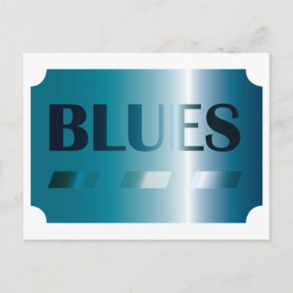 blauw briefkaart