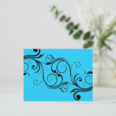blauw Briefkaart (Staand voorkant)