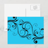 blauw Briefkaart (Voorkant / Achterkant)