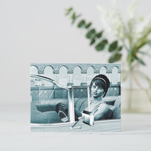  blauw briefkaart (Staand voorkant)