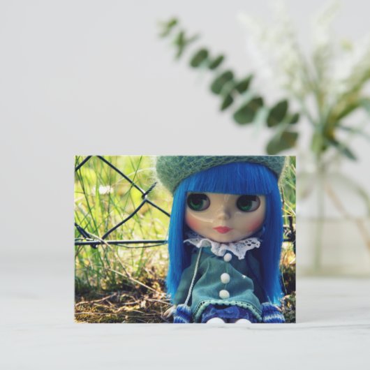 Blauw Briefkaart (Staand voorkant)