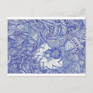 Blauw Briefkaart