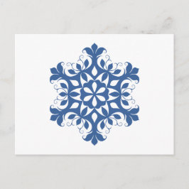 Blauw Briefkaart Snowflake
