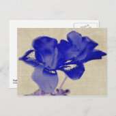 Blauw Briefkaart van Floral (Voorkant / Achterkant)