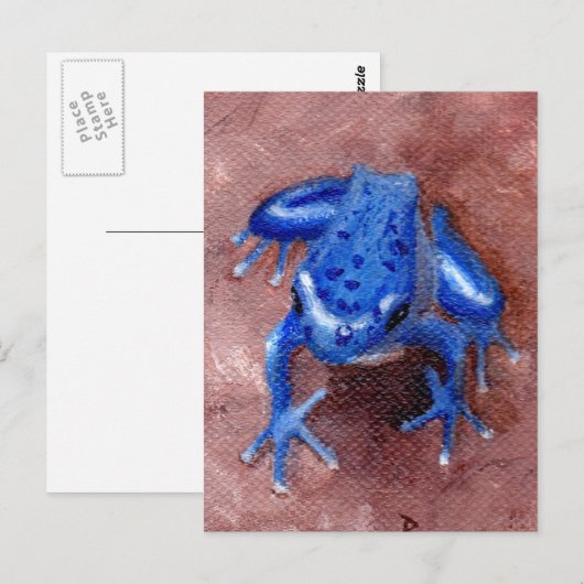 Blauw Briefkaart van Froggy (Voorkant / Achterkant)