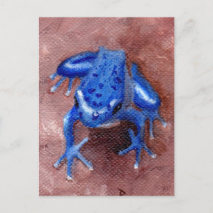 Blauw Briefkaart van Froggy