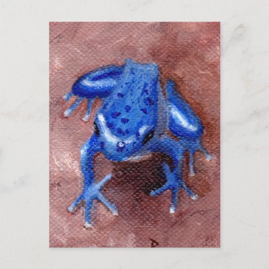 Blauw Briefkaart van Froggy (Voorkant)